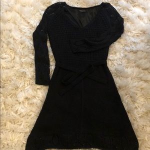 BCBG MaxAzria black knitted dress